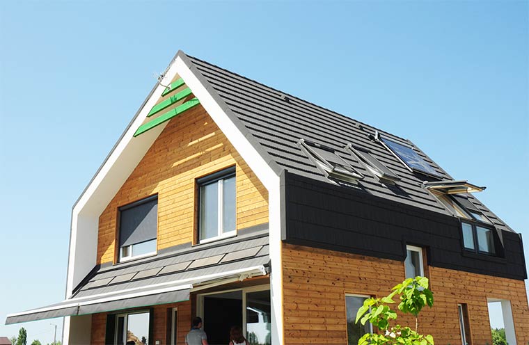 nachhaltiges Haus aus Holz