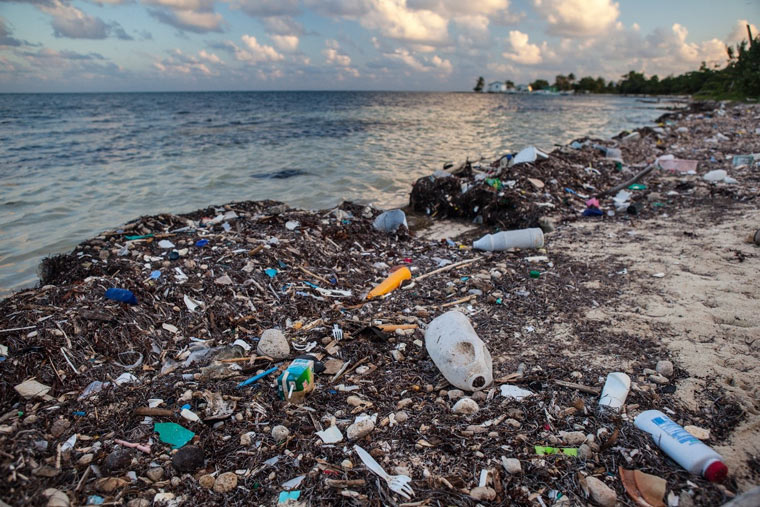 Plastikmüll am Strand